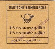Bund , 1968, MH 14 E,  Mit Handstempel Gebührenangaben Ungültig, Violetter 2-Zeiler, Saarbrücken, Vorder- Und Rückseite - 1951-1970