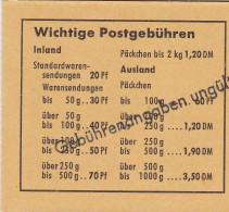 Bund , 1968, MH 14 G,  Mit Handstempel Gebührenangaben Ungültig, Schwarzerr 1 Zeiler, Essen - 1951-1970