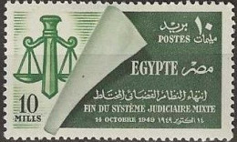 EGYPT 1949 Abolition Of Mixed Courts - 10m. - Scales Of Justice MH - Neufs