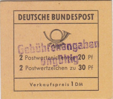 Bund , 1968, MH 14 G,  Mit Handstempel Gebührenangaben Ungültig, Violetter 2 Zeiler, Landau/Pfalz - 1951-1970