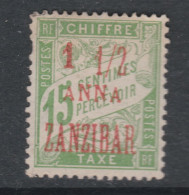 Zanzibar Taxe N° 3 (.) : 1 1/2 A. Sur 15 C. Vert-jaune, Neuf Sans Gomme Sinon TB - Nuevos