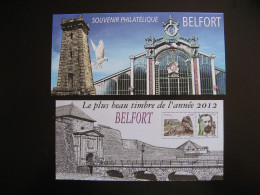 A). TB B.F. Souvenir N°89 : Belfort, Avec Encart, Neuf XX. - Blocs Souvenir