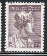 SYRIA SYRIE SIRIA 1963 QUEEN ZENOBIA OF PALMYRA 15p USED USATO OBLITERE' - Syria