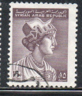 SYRIA SYRIE SIRIA 1963 QUEEN ZENOBIA OF PALMYRA 15p USED USATO OBLITERE' - Syria