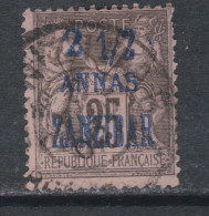 Zanzibar  N° 24 O : 2 1/2 A. Sur 25 C. Noir Sur Rose, Oblitération Moyenne Sinon TB - Used Stamps