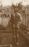 Real Photo Nude Ifugao Igorotes In String With Spear And Wooden Shield Undivided Back Mountain Studio Baguio - Philippines