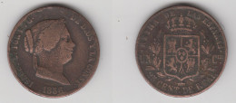 ESPAGNE 25 CENTIMOS  - CENT DE REAL 1856 - Münzen Der Provinzen