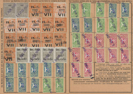 126 FISCAUX SOCIO-POSTAUX D'ALSACE LORRAINE 1941  Regime De Transition Timbres Français Et Allemands - Andere & Zonder Classificatie
