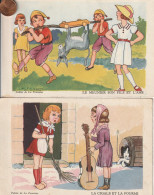 2 Cartes Postales Anciennes Des Fables De La Fontaine   Illustration  PAHN ( Carte éditions PC ) - Contes, Fables & Légendes