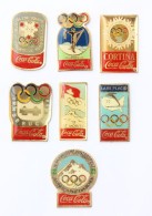 Lot De 7 Pin's Officiels COCA COLA - Divers Jeux Olympiques - Premier - M385 - Coca-Cola