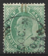 India 1902. Scott #61 (U) King Edward VII - 1902-11  Edward VII