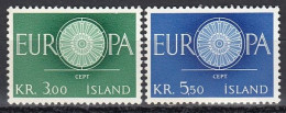 ICELAND 343-344,unused - 1960