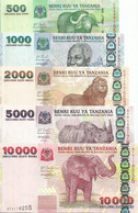 Tanzania 500 - 1000 - 2000 - 5000 - 10000 Shilingi 2003. UNC Set - Tanzanie