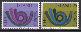 ICELAND 471-472,used,falc Hinged - 1973