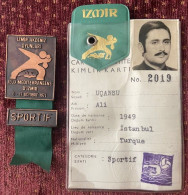 TURKEY,TURKEI,TURQUIE ,IZMIR ,AKDENIZ OYUNLARI,JEUX MEDITERRANEENS D'IZMIR 1971 ,MEDAL AND ID, - Autres & Non Classés