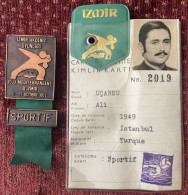 TURKEY,TURKEI,TURQUIE ,IZMIR ,AKDENIZ OYUNLARI,JEUX MEDITERRANEENS D'IZMIR 1971 ,MEDAL AND ID, - Altri & Non Classificati