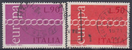 ITALY 1335-1336,used,falc Hinged - 1971