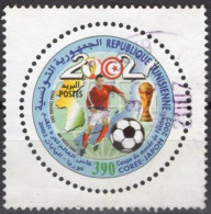 TUNISIA 2002 - 1v - Used - Circular - World Cup Football Championship Korea/Japan Futbol Soccer Fußball Map Maps - 2002 – Zuid-Korea / Japan