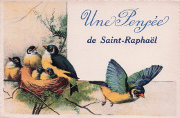 Saint Raphael - Une Pensee -  Oiseau - Chardonnerets - CPA °J - Saint-Raphaël