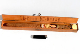 ANCIEN CIGARE TABAC GEANT - LE TOUR DU MONDE, BAGUE DUCHESSE + SA BOITE L:35,5cm / ANTIQUE CIGAR COLLECTOR    (2304.19) - Other & Unclassified