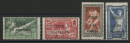 SYRIE Mandat Français N° 122 à 125 Cote 184 € "Jeux Olympiques PARIS 1924" Neufs * (MH). - Unused Stamps
