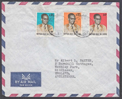 Ca0034 ZAIRE 1973, Mobutu Stamps On Lubumbashi Cover To England - Covers & Documents