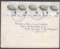 Ca5148 ZAIRE 1989, Balloon Stamps On Kongolo Cover To Belgium - Covers & Documents