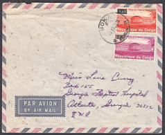 Ca5203 CONGO  (Kin) 1968, Surcharged 'Palais' Stamps On Boma Cover To USA - Storia Postale