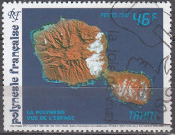 Polynésie Française 1992 Michel 605 O Cote (2005) 1.00 € Tahiti Vue De L'espace - Oblitérés