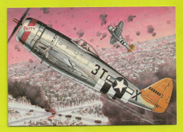 Avion Chasseur Bombardier Seconde Guerre Mondiale Republic P47 Thunderbolt Dessin Francis Bergèse Illustrateur VOIR DOS - 1939-1945: 2ème Guerre