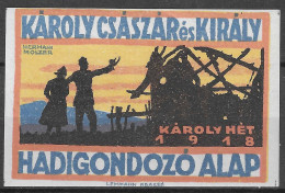 LEHMANN BRASOV Brassó Transylvania KuK Hungary Romania KARL Military Aid Charity LABEL CINDERELLA VIGNETTE WAR WW1 1918 - Transylvania