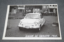 RARE Grande Photo Ancienne, Slalom Charleroi 1960,originale, 24 Cm. Sur 18 Cm.voiture De Course. - Auto's