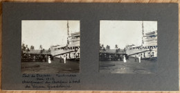 Fort De France - Photo Ancienne Stéréo - Chargement Du Charbon à Bord Du Bateau Vapeur GUADELOUPE 1912 - Fort De France