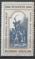 HONGRIE - BUDAPEST - EXPOSITION NATIONALE MILLENAIRE -1896 - VIGNETTE ANCIENNE - TIMBRE - PEU COURANT - TRES BON ETAT - Errors, Freaks & Oddities (EFO)