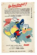 Buvard De Collection N°1 La Société Des Cafés Neso Et Le Journal De Mickey Walt Disney Donald - Format : 20x13 cm - W