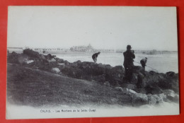 CPA - St Aubin - La Plage Et Les Villa Calais - Les Rochers De La Jetée Ouest - Calais