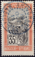 MADAGASCAR - 1914 - TàD Bleu "ANIVORANO / MADAGASCAR" Sur Yv.103 35c Rouge & Noir -TB - Usati