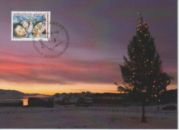 Greenland Maximum Card Mi 547-548 Christmas - The Holy Family - Christ Baby 2009 - Maximumkarten (MC)