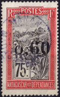 MADAGASCAR - 1921 - TàD Bleu "MANANJARY / MADAGASCAR" Sur Yv.130 0,60c Sur 75c (Tirage 137,000) - TB - Usados