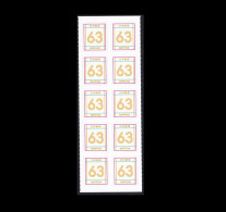(ja1720) Japan 2023 Greeting Simple 63y Pane Of 10 MNH - Unused Stamps