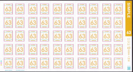 (ja1717) Japan 2023 Greeting Simple 63y Full Pane Of 50 MNH - Ungebraucht