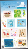 (ja1723) Japan 2023 Greetings Summer 63y MNH Swallow Ice Goldfish Sweets Fox Mask Fish Firework - Nuevos