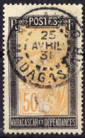 MADAGASCAR - 1931 - TàD "AMBALAVAO / MADAGASCAR" Sur Yv.139 50c Noir & Ocre - TB - Usados