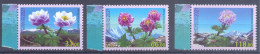 2021. Kyrgyzstan, Flora, Flowers, Lilac Globeflowers, 3v Perforated,  Mint/** - Kirghizistan