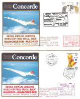 CONCORDE Special FLIGHT BRITISH AIRWAYS Manchester Madrid FINAL WORLD CUP FOOT JULY 1982 - Otros & Sin Clasificación