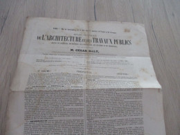 Livre Prospectus Fin XIXème Revue Générale De L4architecture Et Des Travaux Publics Par César Daly  En L'état - Advertising