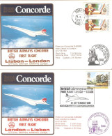 CONCORDE PREMIER 1er VOL FIRST FLIGHT BRITISH AIRWAYS LONDON LISBON LISBONNE 1981 - Sonstige & Ohne Zuordnung