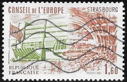 TIMBRE  SERVICE  N° 66   -  CONSEIL DE L'EUROPE STRASBOURG  -  OBLITERE  -  1981 - Gebraucht