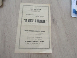 Montpellier Pub Publicité 4 Pages La Boite à Musique Plan De L'Opéra Concerts Saison 1951/1952 - Advertising