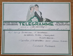 " Luxemburg " Telegramm  Von 1933 - Mariage